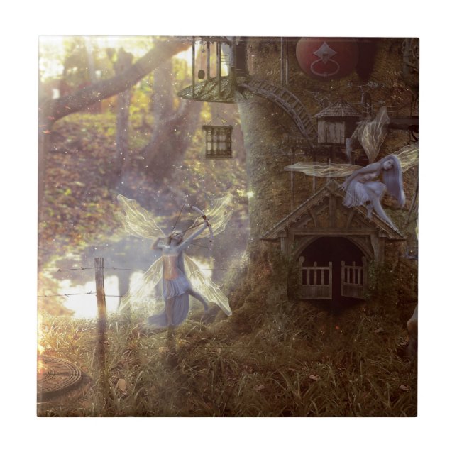 Azulejo De Cerámica Fairys day off (Frente)