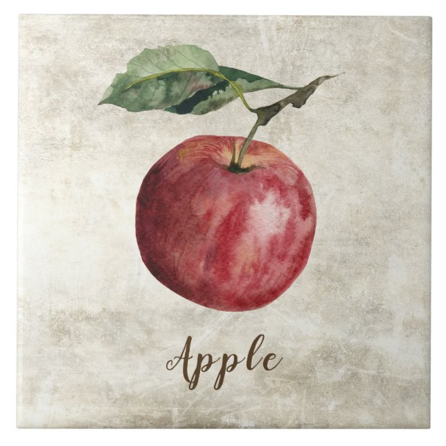 Azulejo de cerámica falso de manzana rústica (Frente)