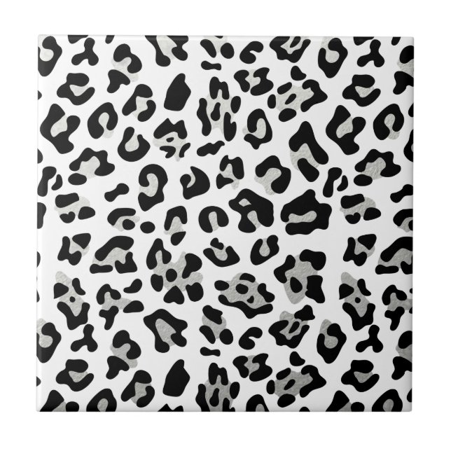 Azulejo De Cerámica Falso modelo del estampado leopardo del negro del (Frente)