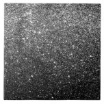 Azulejo De Cerámica Falso purpurina negro elegante<br><div class="desc">Falso purpurina negro elegante</div>
