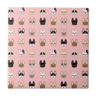 Azulejo De Cerámica Familia de los Frenchies