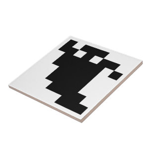 Azulejo De Cerámica Fantasma de Sombra de Pixel de 8 Bits