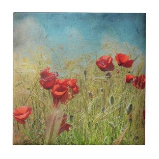 Azulejo De Cerámica Fantasy poppies