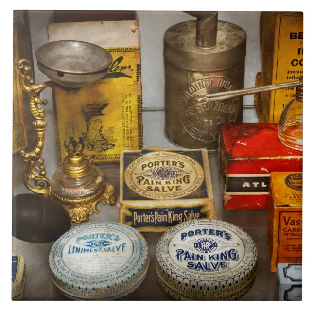 Azulejo De Cerámica Farmacia - El rey del dolor (Frente)