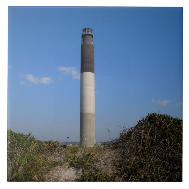 Azulejo De Cerámica Faro de la isla del roble (Frente)