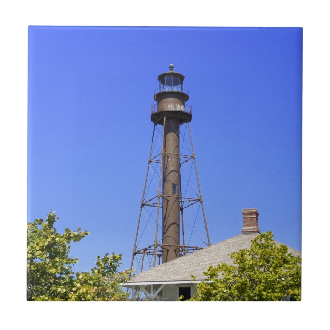 Azulejo De Cerámica Faro de Sanibel (Frente)