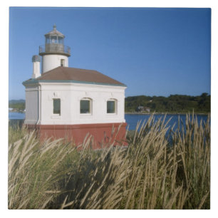 Azulejo De Cerámica Faro del río Coquille, Oregón, EE. UU.