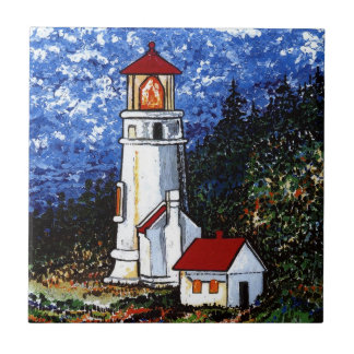 Azulejo De Cerámica Faro principal de Heceta
