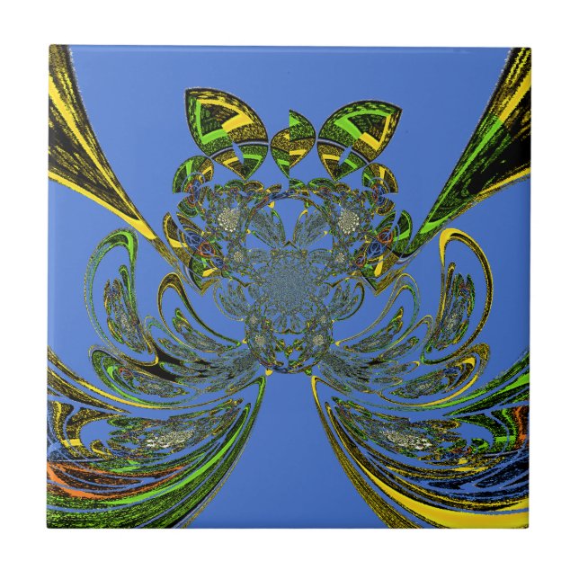 Azulejo De Cerámica Feather Fish (Frente)