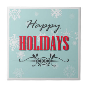 Azulejo De Cerámica Felices Fiestas