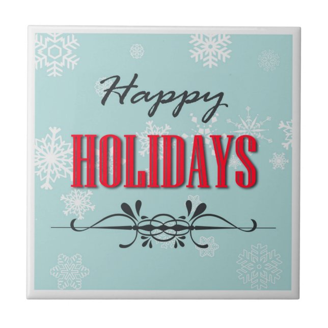 Azulejo De Cerámica Felices Fiestas (Frente)