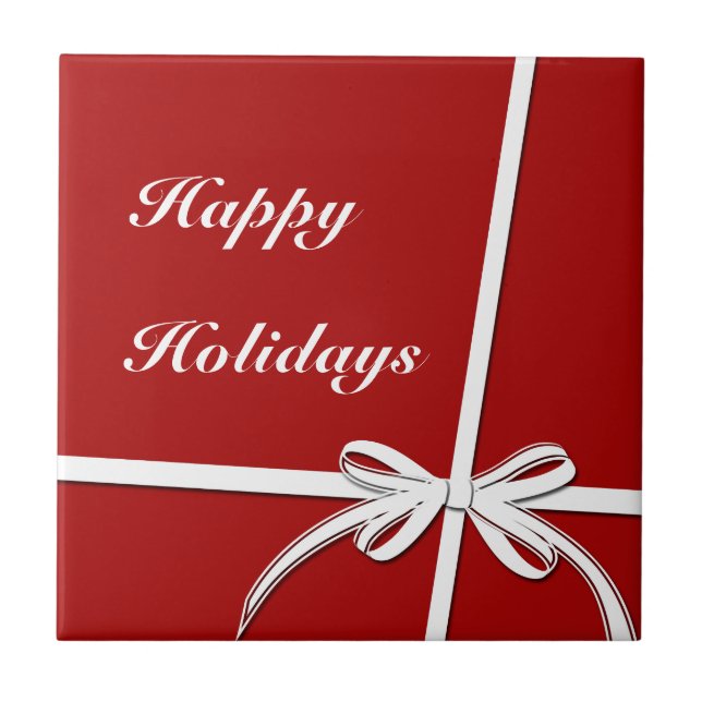 Azulejo De Cerámica Felices Fiestas (Frente)