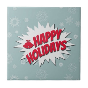Azulejo De Cerámica Felices Fiestas