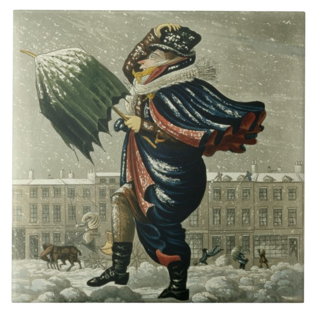 Azulejo De Cerámica Felices Navidad y una Feliz Año Nuevo en Londres, (Frente)