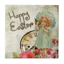 feliz chica de Pascua