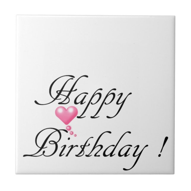 Azulejo De Cerámica Feliz cumpleaños (Frente)
