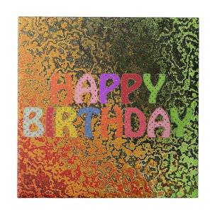 Azulejo De Cerámica Feliz cumpleaños