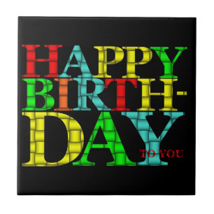 Azulejo De Cerámica Feliz cumpleaños