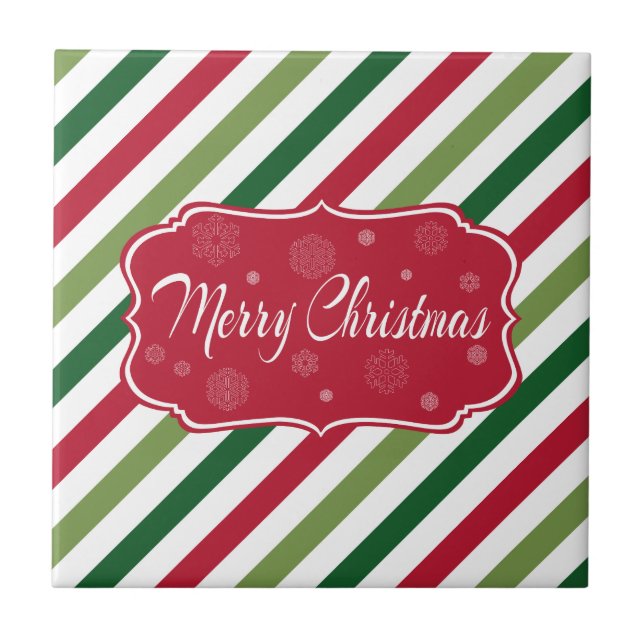 Azulejo De Cerámica Feliz Navidad (Frente)