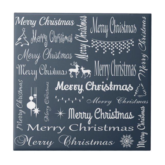 Azulejo De Cerámica Feliz Navidad (Frente)