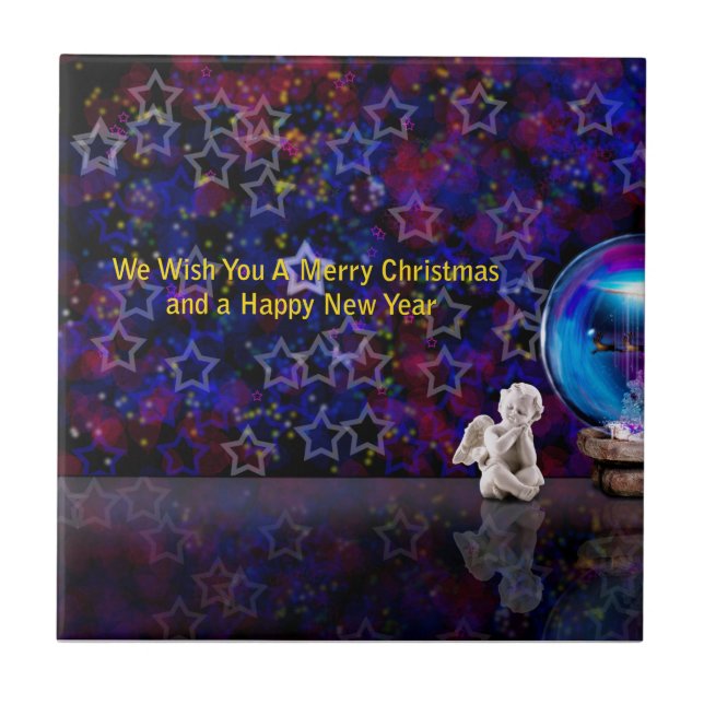 Azulejo De Cerámica Feliz Navidad (Frente)