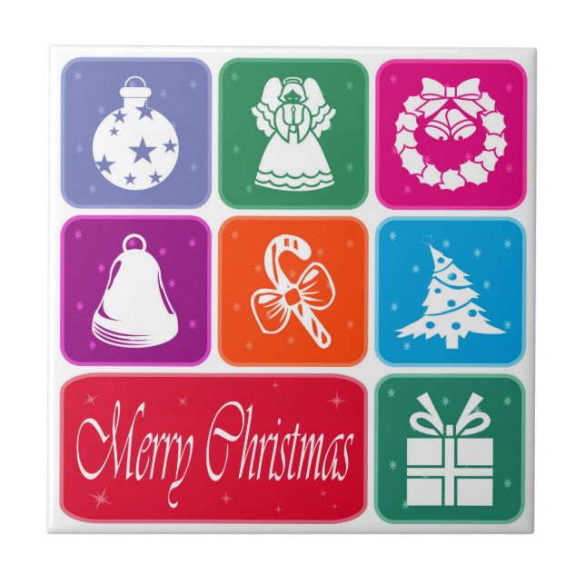 Azulejo De Cerámica Feliz Navidad (Frente)