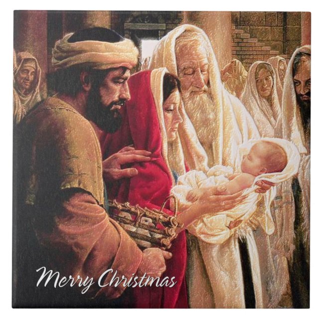 Azulejo De Cerámica Feliz Navidad A1 Tile. (Frente)