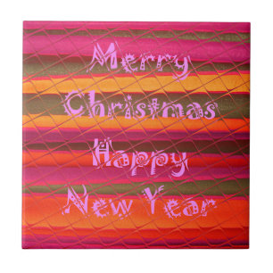 Azulejo De Cerámica Feliz Navidad Feliz Año Nuevo