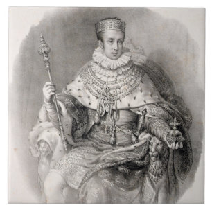 Azulejo De Cerámica Fernando I (1793-1875), rey de Lombardía-Venetia,