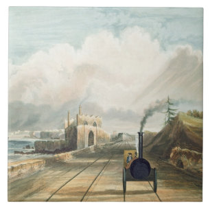 Azulejo De Cerámica Ferrocarril de Dublín y de Kingstown: De la