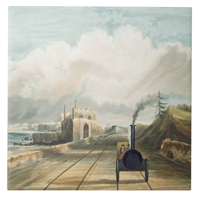 Azulejo De Cerámica Ferrocarril de Dublín y de Kingstown: De la (Frente)