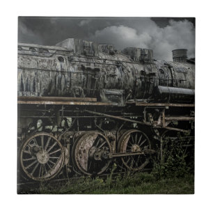 Azulejo De Cerámica ferrocarril locomotor del carril del tren del