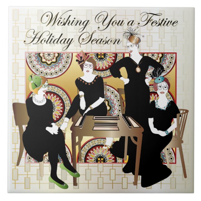 Azulejo De Cerámica Festival Mah Jongg (Frente)