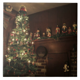 Azulejo De Cerámica Festividad de Navidades de campo coloniales primit