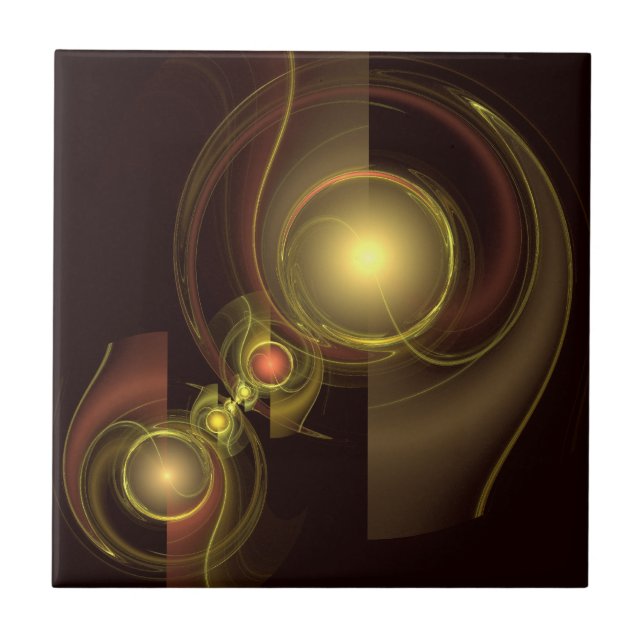 Azulejo De Cerámica Ficha de arte resumen de conexión íntima (Frente)