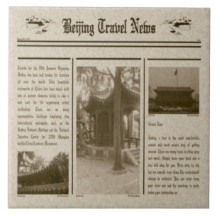 Azulejo De Cerámica Ficha de periódico