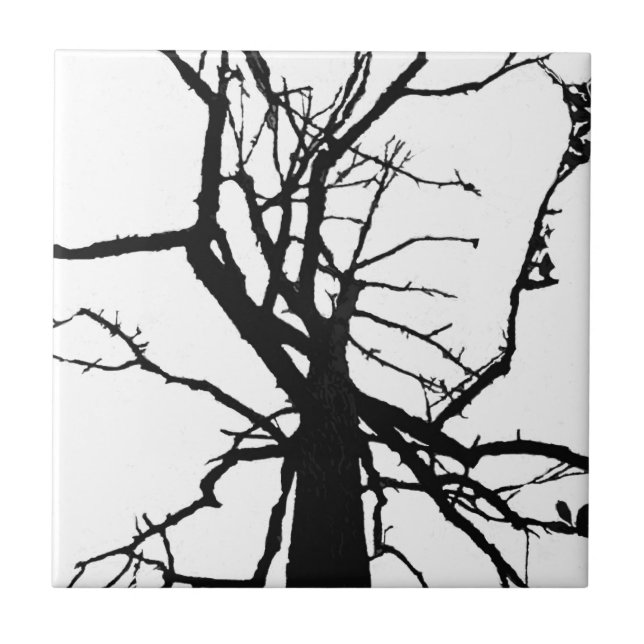 Azulejo De Cerámica Ficha Resumen del árbol superior (Frente)