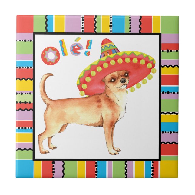Azulejo De Cerámica Fiesta Chihuahua (Frente)