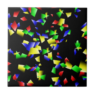 Azulejo De Cerámica Fiesta Confetti - fondo negro