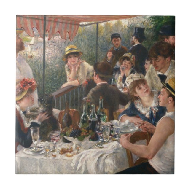 Azulejo De Cerámica Fiesta de Renoir French Luncheon Boating (Frente)