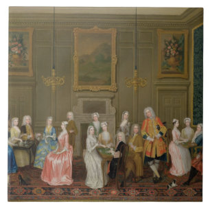Azulejo De Cerámica Fiesta del té en House de señor Harrington, San