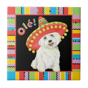 Azulejo De Cerámica Fiesta Westie