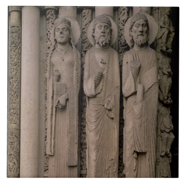 Azulejo De Cerámica Figuras del viejo testamento, de las aspilleras (Frente)