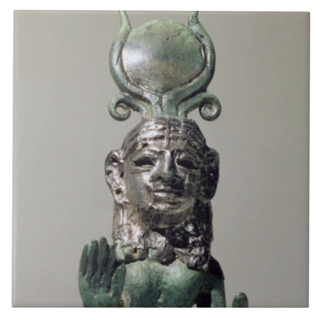 Azulejo De Cerámica Figurilla de una diosa fenicia, del Phoeni (Frente)