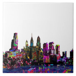 Azulejo De Cerámica Filadelfia, Pensilvania en graffiti