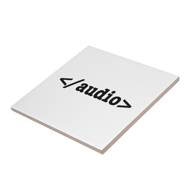 Azulejo De Cerámica Finalizar código HTML5 de audio (Lado)