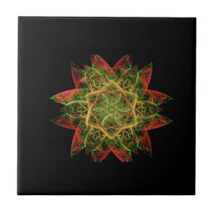 Azulejo De Cerámica Flame arte fractal
