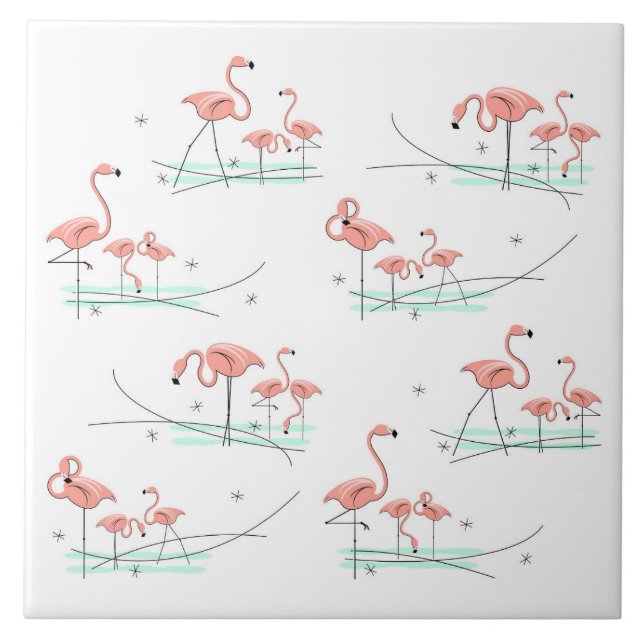 Azulejo De Cerámica Flamingo Ocean Multi tile (Frente)