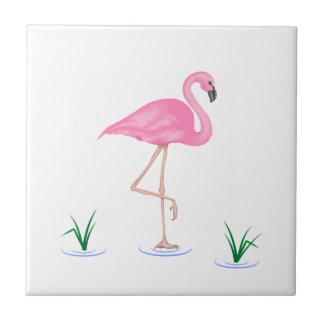 Azulejo De Cerámica Flamingo rosa