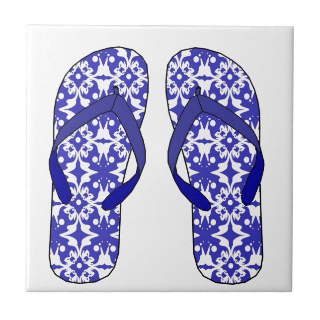 Azulejo De Cerámica Flip Flops (Frente)